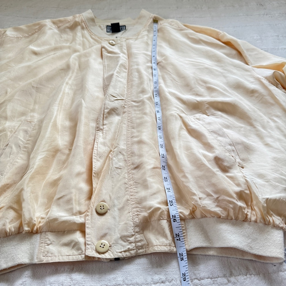 Vintage 100% Silk Bomber Jacket • Size: XL - Picture 9 of 9